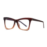 Brown Cat Eye Plastic Titanium Anti Blue Light Eyeglasses