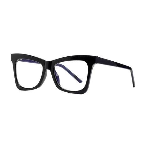 Black Cat Eye Plastic Titanium Anti Blue Light Eyeglasses