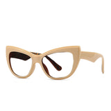 Beige Cat Eye Presbyopic Retro Reading Glasses