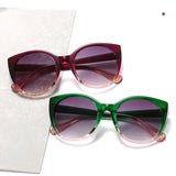 brown and green Cat Eye Sunglasses Vintage