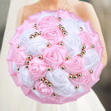 Pink Champagne Wedding Holding Flowers Bouquet