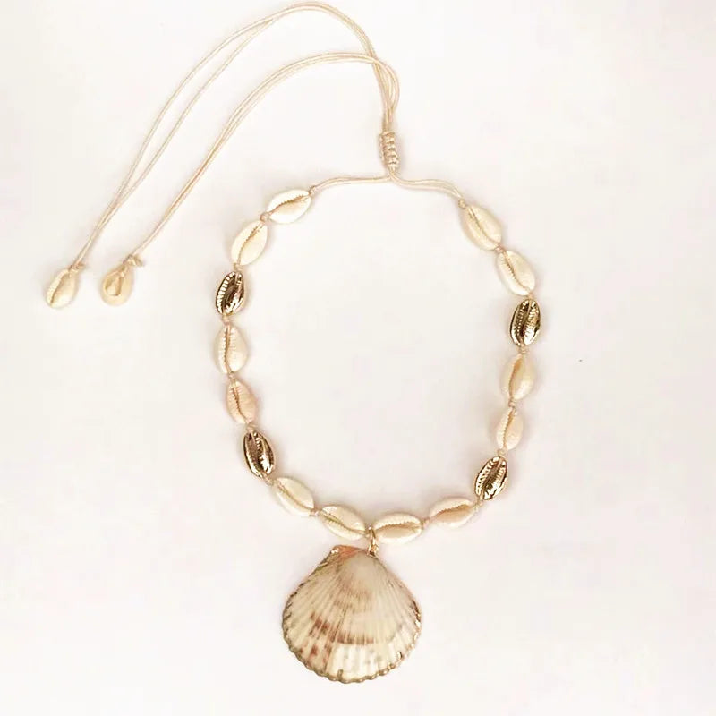 Charm Rope Chain Handmade Shell Choker