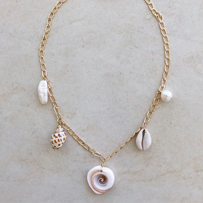 Charm Rope Chain Handmade Shell Choker