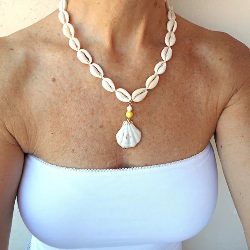 Charm Rope Chain Handmade Shell Choker
