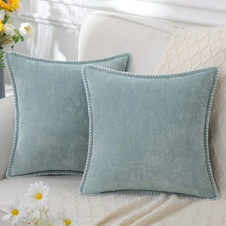 Soft chenille 45x45cm decorative throw pillow cover for couch, sofa, or bed