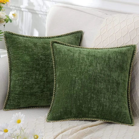 Soft chenille 45x45cm decorative throw pillow cover for couch, sofa, or bed