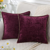 Soft chenille 45x45cm decorative throw pillow cover for couch, sofa, or bed