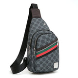 Black Chest Multifunction Messenger Bag with Earphone Hole