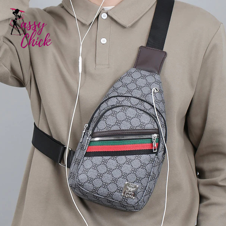 Chest Multifunction Messenger Bag with Earphone Hole Sassy Chick Logo