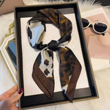 Chic Silk-Like Animal Print Bandana Scarf