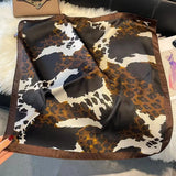 Chic Silk-Like Animal Print Bandana Scarf