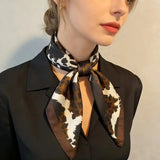 Chic Silk-Like Animal Print Bandana Scarf
