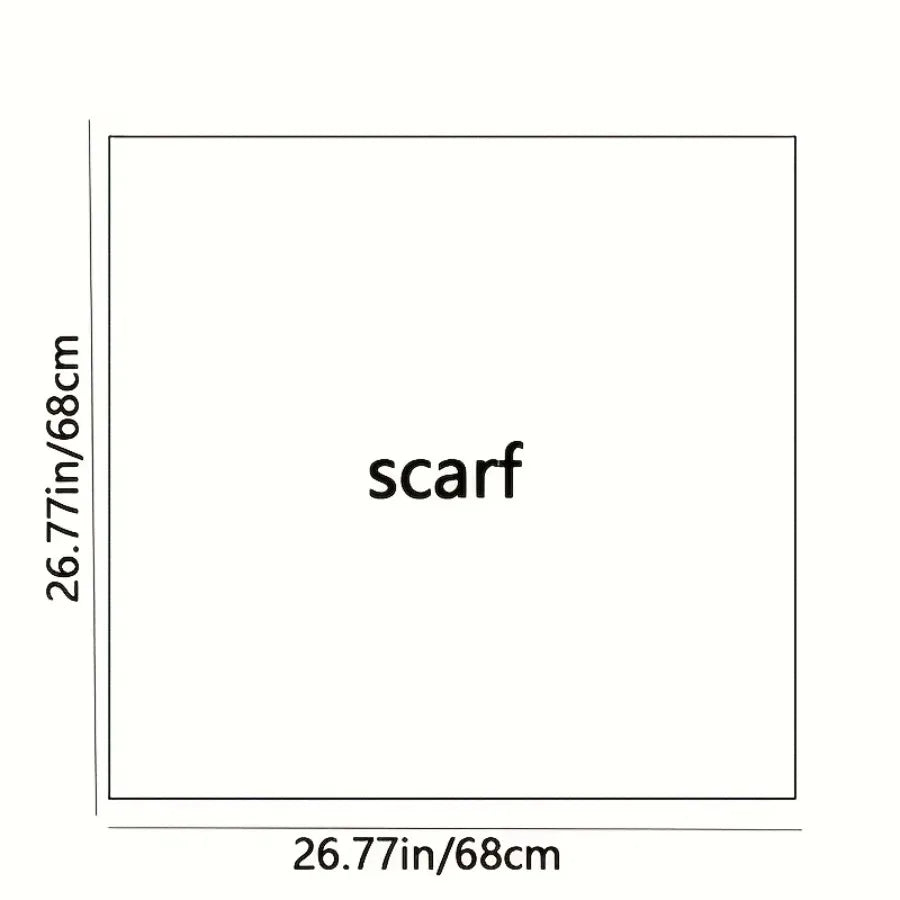 Size of Chic Silk-Like Animal Print Bandana Scarf