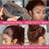 Chocolate Brown 30 Inch Deep Wave Lace Front Wig Human Hair