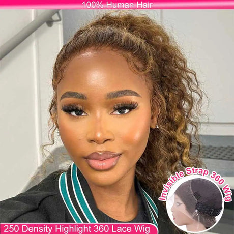 Chocolate Brown 30 Inch Deep Wave Lace Front Wig Human Hair