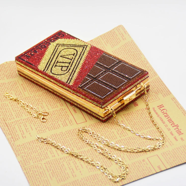 Chocolate Red Diamonds Clutch Bags