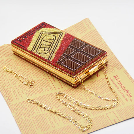 Chocolate Red Diamonds Clutch Bags