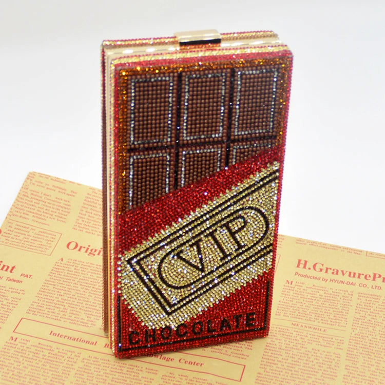 Red Chocolate Red Diamonds Clutch Bags