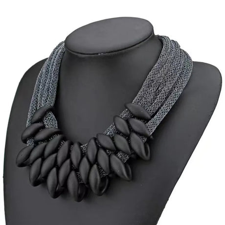 Black Choker Necklace Multilayer