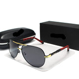 Classic Aluminum Polarized Coating Lens Sunglasses red black 