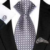 Classic Beige Jacquard Solid Paisley Stripes Tie