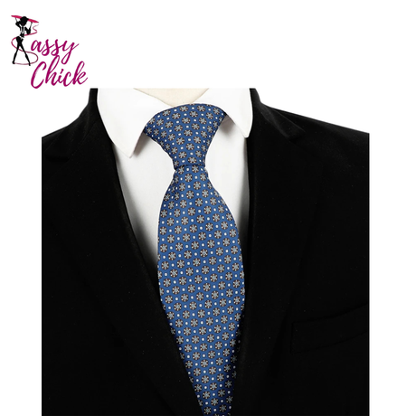 Classic Dot Floral Print Patterns Business Necktie Sassy Chick Logo