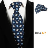 Blue Classic Dot Floral Print Patterns Business Necktie