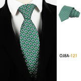 Green Classic Dot Floral Print Patterns Business Necktie