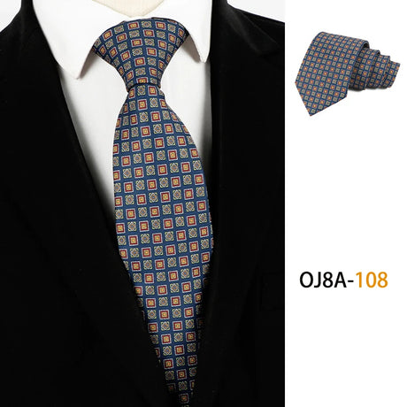 Blue Classic Dot Floral Print Patterns Business Necktie