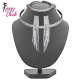 Classic Elegant Tassel Crystal Jewelry Set Sassy Chick Logo