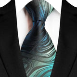 Gray Classic Floral Luxury Stripe 8cm Jacquard Daily Wear Necktie