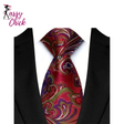 Classic Floral Paisley 8CM Jacquard Woven Necktie Sassy Chick Logo