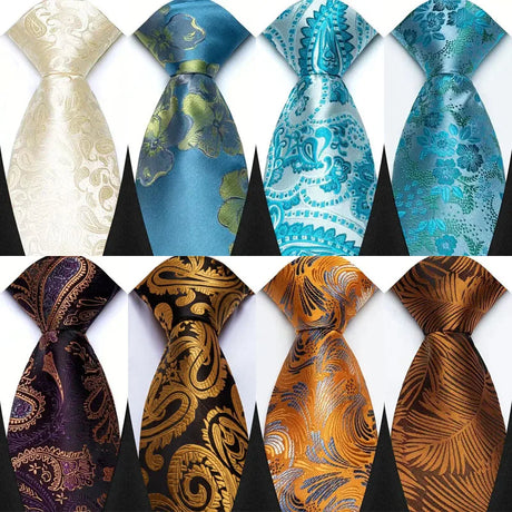 Collection of Classic Floral Paisley 8CM Jacquard Woven Necktie