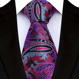 Violet Classic Floral Paisley 8CM Jacquard Woven Necktie