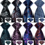 Collection of Classic Floral Paisley 8CM Ties Handkerchief Gravata
