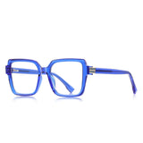 Blue Classic Large Square Anti Blue Light Glasses