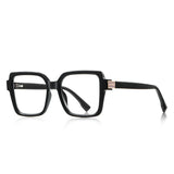 Black Classic Large Square Anti Blue Light Glasses