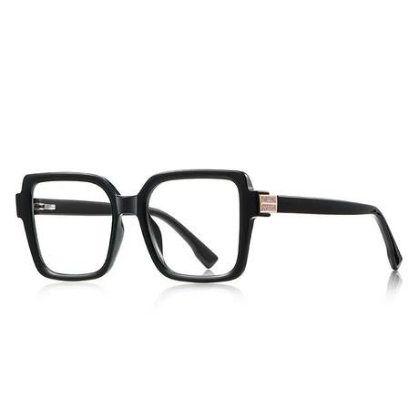 Black Classic Large Square Anti Blue Light Glasses