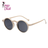 Classic Leopard Round Rivets Sunglasses Sassy Chick Logo 