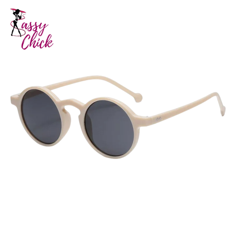 Classic Leopard Round Rivets Sunglasses Sassy Chick Logo 