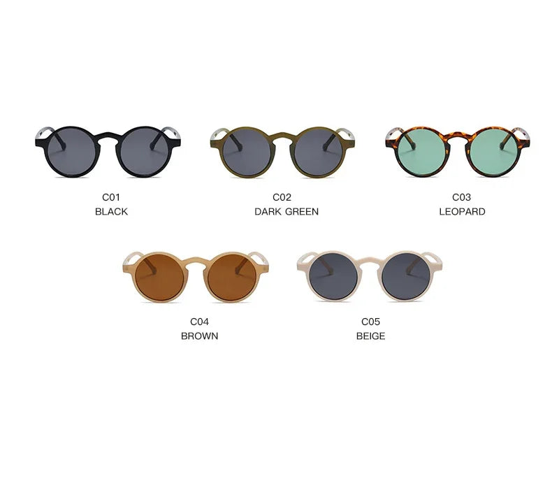 Collection of Classic Leopard Round Rivets Sunglasses