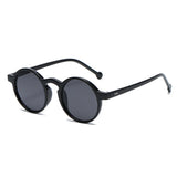 Black Classic Leopard Round Rivets Sunglasses