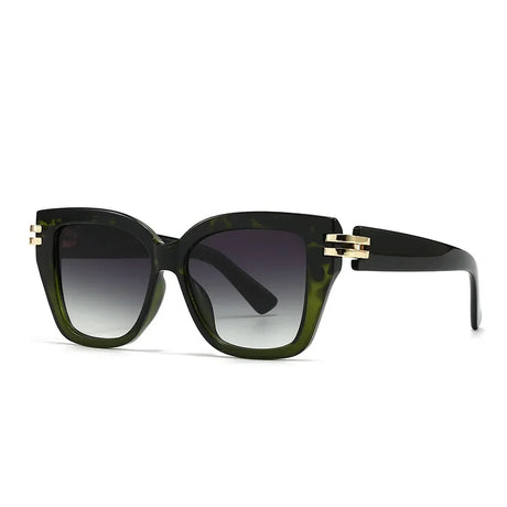 Black Classic Luxury Vintage Square UV400 Sunglasses