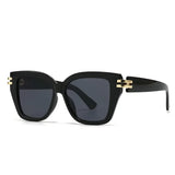 Black Classic Luxury Vintage Square UV400 Sunglasses