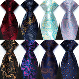 Collection of Classic Paisley Floral Dot 8cm Jacquard Necktie