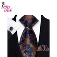 Classic Paisley Silk Handkerchief Cufflinks Tie Set Sassy Chick Logo