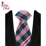 Classic Plaid & Checks Neck Tie Stripes Sassy Chick Logo