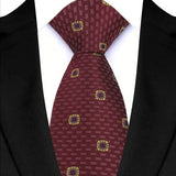 Red Classic Plaid & Checks Neck Tie Stripes