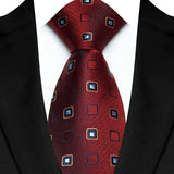 Red Classic Plaid & Checks Neck Tie Stripes