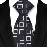 Black White Classic Plaid & Checks Neck Tie Stripes